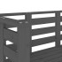 Banco de jardín madera maciza de pino gris 111,5x53x71