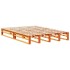 Cama con estantería sin colchón madera maciza marrón
