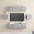 Set muebles de salón TV 6 pzas madera ingeniería gris