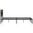 Estructura de cama sin colchón metal roble ahumado 180x200