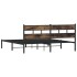 Estructura de cama sin colchón metal roble ahumado 180x200