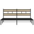 Estructura de cama sin colchón metal roble Sonoma 180x200