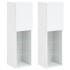 Muebles de TV con luces LED 2 uds blanco 30,5x30x102