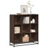 Estantería de madera y metal marrón roble 97,5x33x107,5