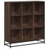 Estantería de madera y metal marrón roble 97,5x33x107,5