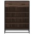 Zapatero de madera y metal marrón roble 75x38x97,5