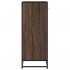 Zapatero de madera y metal marrón roble 75x38x97,5