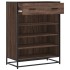 Zapatero de madera y metal marrón roble 75x38x97,5