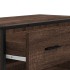 Zapatero de madera y metal marrón roble 75x38x97,5