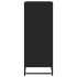 Zapatero de madera de ingeniería y metal negro 75x38x97,5