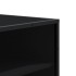 Zapatero de madera de ingeniería y metal negro 75x38x97,5
