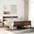 Estructura de cama sin colchón madera roble ahumado 140x200