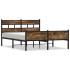 Estructura de cama sin colchón madera roble ahumado 140x200