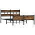 Estructura de cama sin colchón madera roble ahumado 140x200