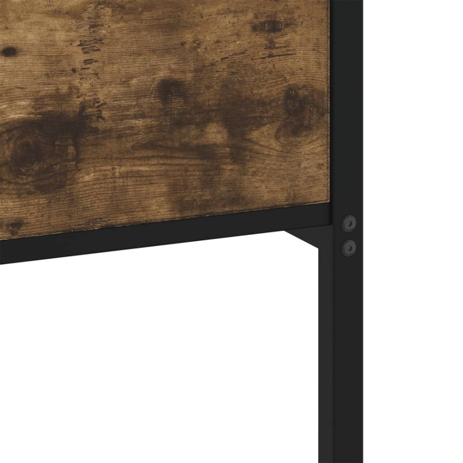 Estructura de cama sin colchón madera roble ahumado 140x200