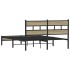 Estructura de cama sin colchón madera roble Sonoma 140x190