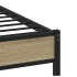 Estructura de cama sin colchón madera roble Sonoma 140x190