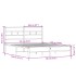 Estructura de cama sin colchón madera roble Sonoma 140x190