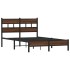 Estructura de cama sin colchón madera marrón roble 120x190