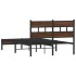 Estructura de cama sin colchón madera marrón roble 120x190