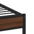 Estructura de cama sin colchón madera marrón roble 120x190