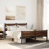 Estructura de cama sin colchón madera marrón roble 140x200