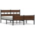 Estructura de cama sin colchón madera marrón roble 140x200