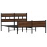Estructura de cama sin colchón madera marrón roble 140x200