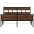 Estructura de cama sin colchón madera marrón roble 140x200