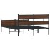 Estructura de cama sin colchón madera marrón roble 140x200
