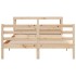 Estructura de cama con cabecero madera maciza pino 120x200