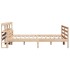 Estructura de cama con cabecero madera maciza pino 120x200
