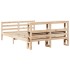 Estructura de cama con cabecero madera maciza pino 120x200