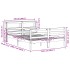 Estructura de cama con cabecero madera maciza pino 120x200