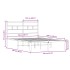 Estructura de cama sin colchón metal roble Sonoma 150x200