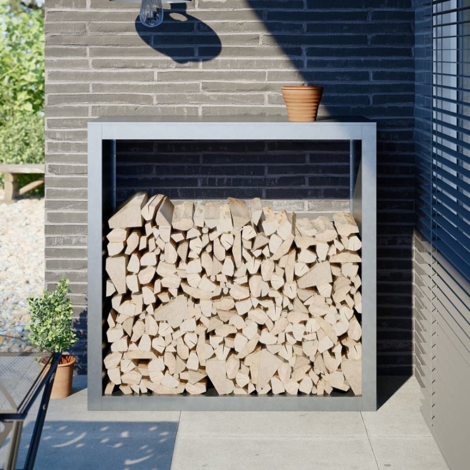 Leñero acero galvanizado 100x40x100