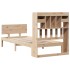 Cama con estantería sin colchón madera maciza de pino 75x190