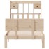 Cama con estantería sin colchón madera maciza de pino