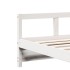 Sofá cama con colchón madera maciza de pino blanco 80x200