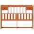 Cabecero de cama almacenaje madera maciza pino marrón 140