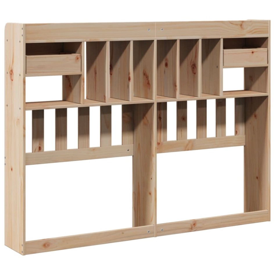 Cabecero de cama con almacenaje madera maciza de pino 140