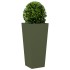 Jardineras 2 uds acero verde oliva 35x35x75