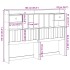 Cabecero de cama almacenaje madera maciza pino marrón 160