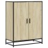 Zapatero de madera y metal roble Sonoma 75x38x97,5