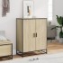 Zapatero de madera y metal roble Sonoma 75x38x97,5