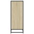 Zapatero de madera y metal roble Sonoma 75x38x97,5