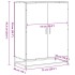 Zapatero de madera y metal roble Sonoma 75x38x97,5