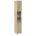 Set de muebles de baño 3 pzas madera contrachapada roble