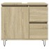 Set de muebles de baño 3 pzas madera contrachapada roble