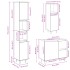 Set de muebles de baño 3 pzas madera contrachapada roble